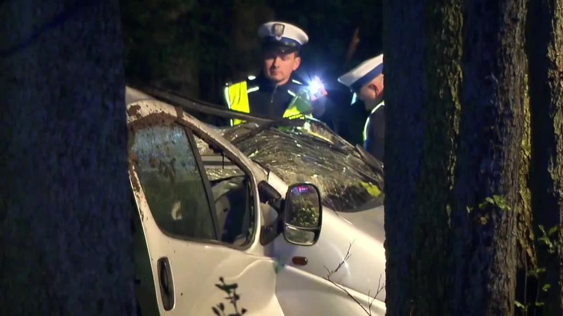 Czterech mężczyzn zginęło w wypadku busa pod Wyszkowem [wideo]