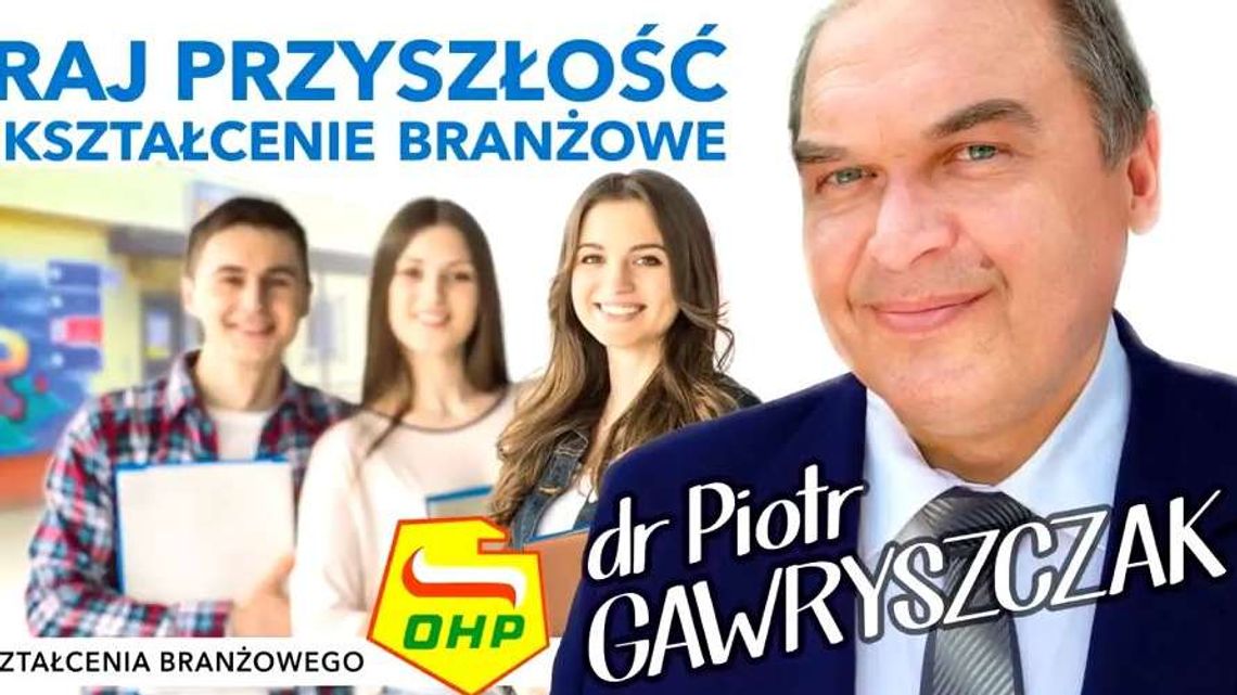 Czy to ulotka wyborcza radnego PiS? W taki sposób OHP promuje szkolnictwo zawodowe