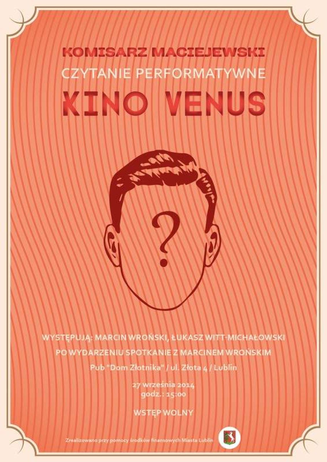 Czytanie performatywne "Kina Venus" Marcina Wrońskiego