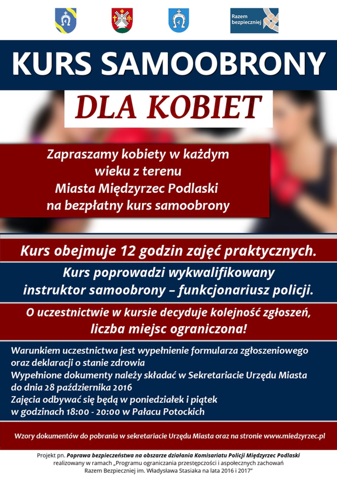 Darmowy kurs samoobrony dla pań w Międzyrzecu Podlaskim Darmowy kurs samoobrony dla pań w Międzyrzecu Podlaskim