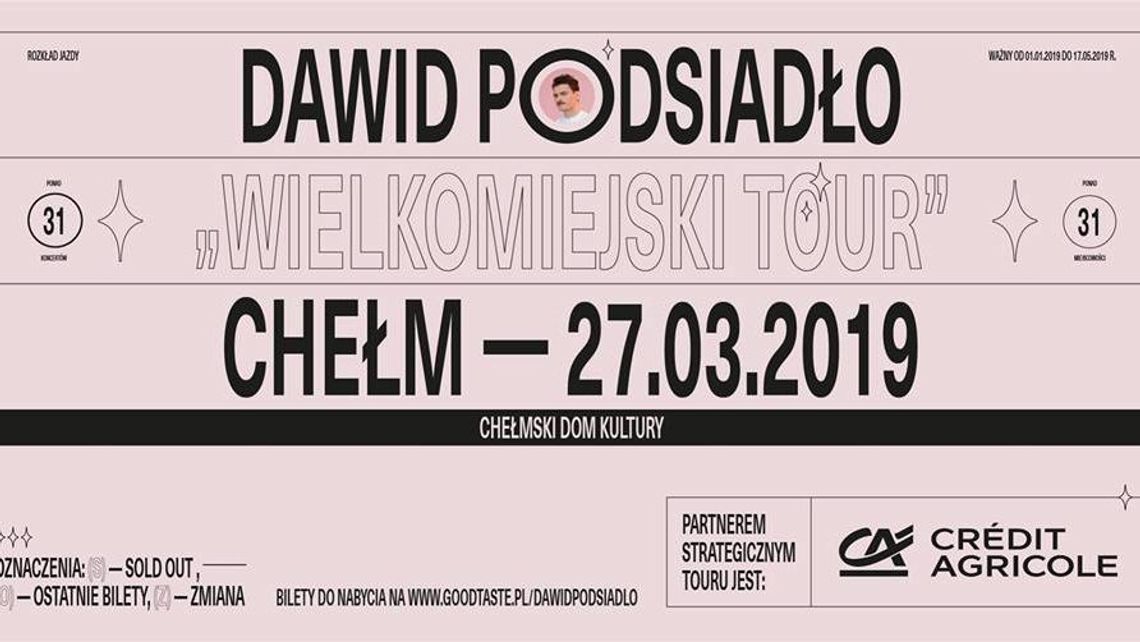 Dawid Podsiadło wystąpi w Chełmie