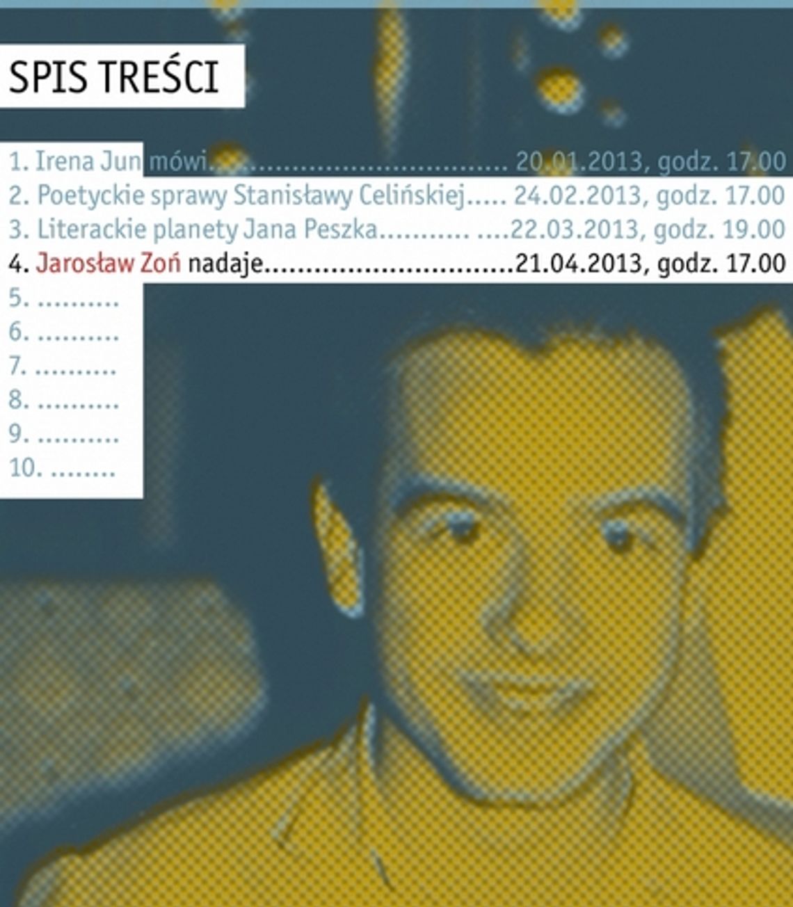 DDK Węglin: Jarosław Zoń w \"Spisie treści\"