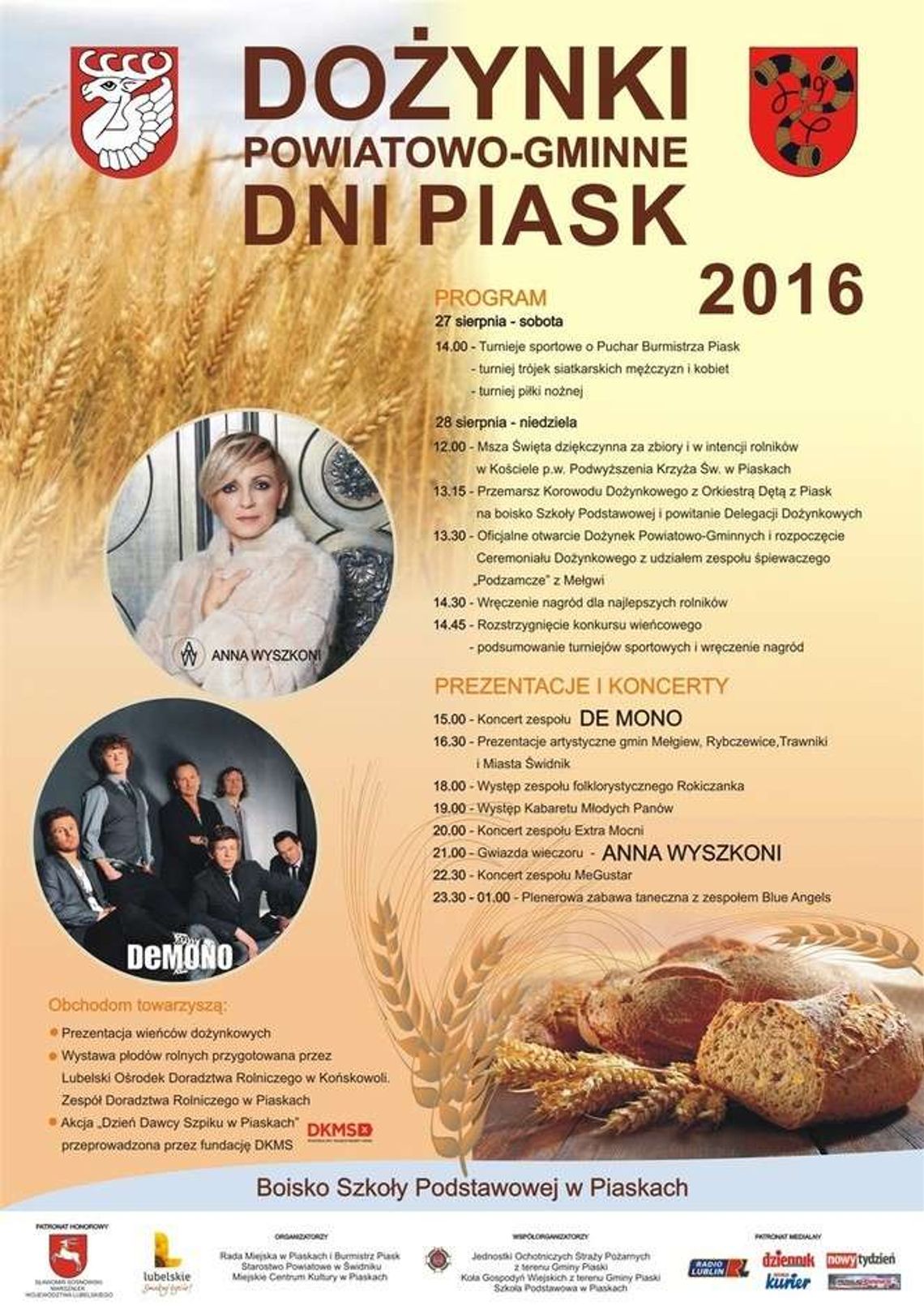 De Mono i Anna Wyszkoni na dożynkach w Piaskach