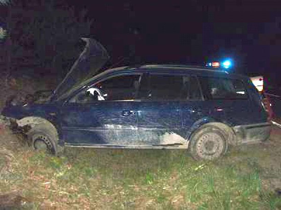 Dęblin: Kompletnie pijany kierowca wjechał do rowu