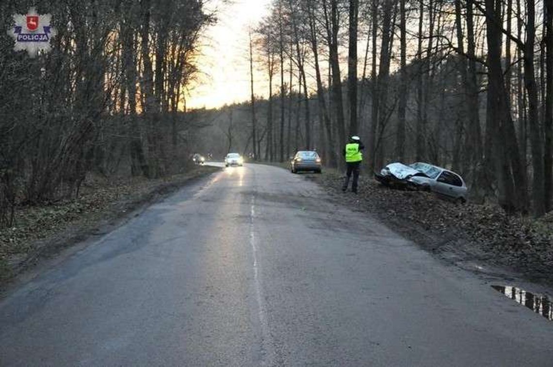 Dęblin: Toyota na zakręcie wypadła z drogi Dęblin: Toyota na zakręcie wypadła z drogi