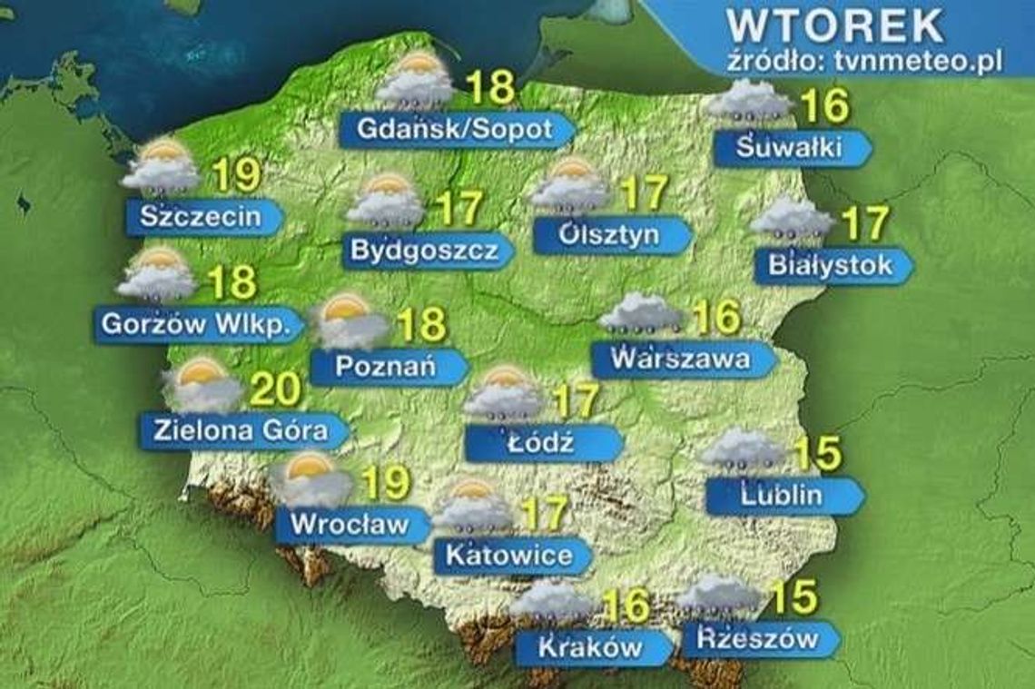 Deszczowy wtorek w woj. lubelskim