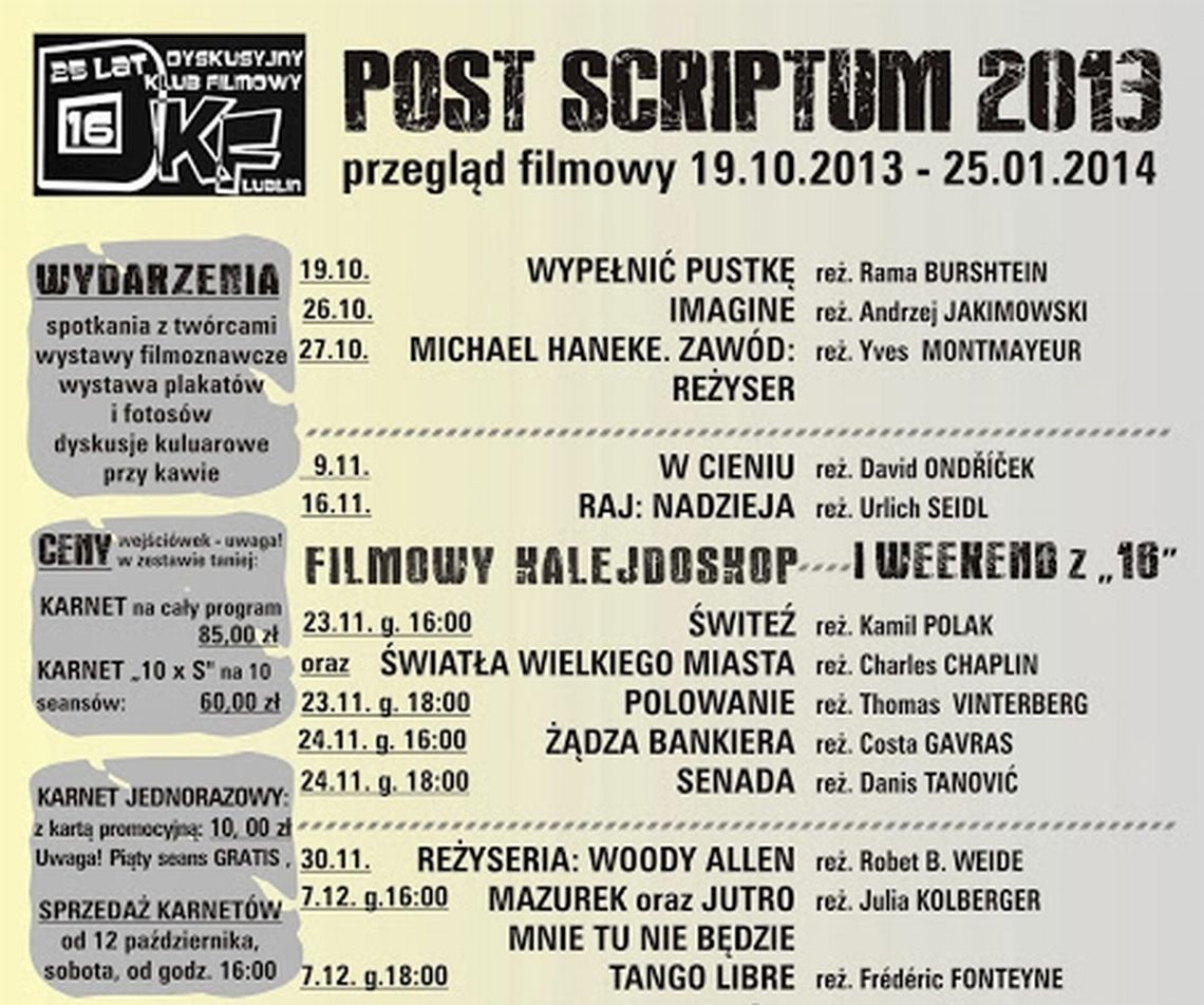 DKF Post Scriptum w kinie ABC (program)