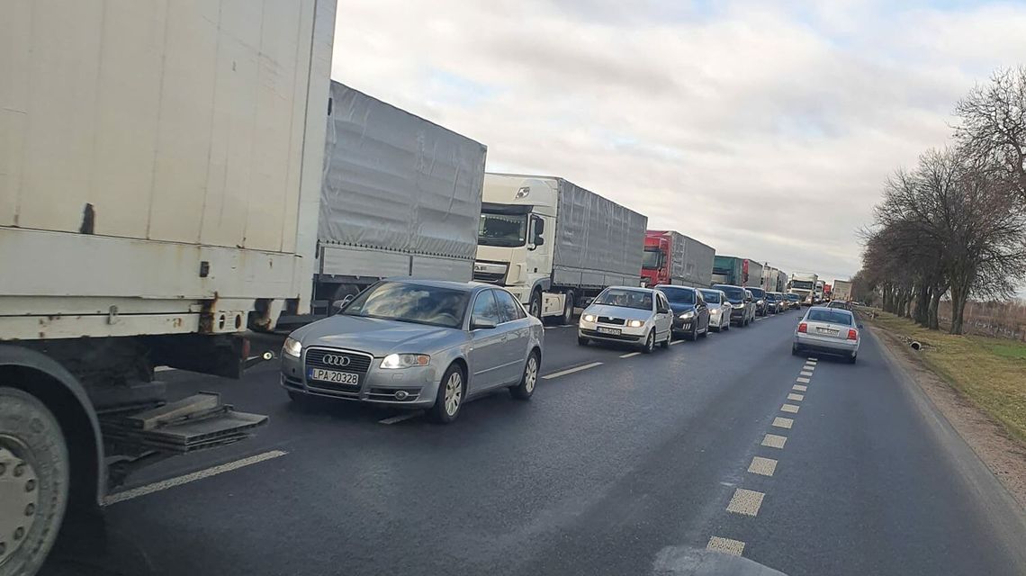 Długie kolejki ciężarówek do Koroszczyna. Przy Białej Podlaskiej strefa buforowa 