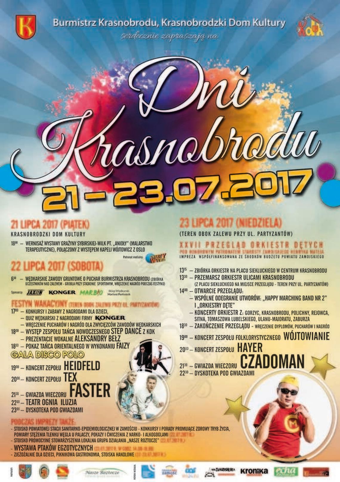 Dni Krasnobrodu 2017. Program koncertów i wydarzeń