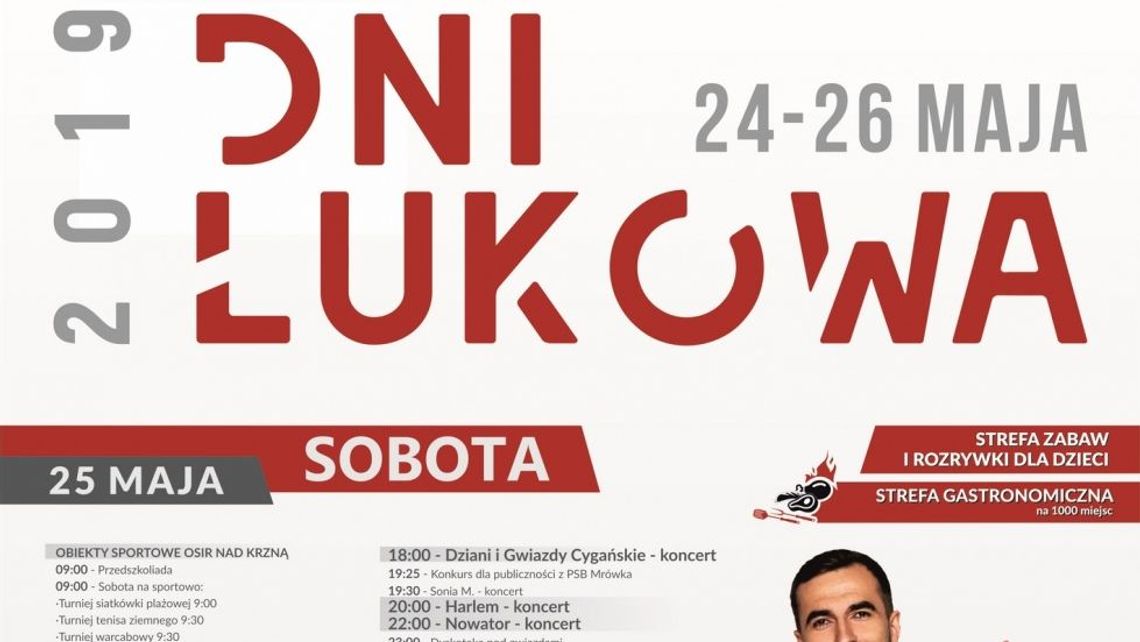 Dni Łukowa 2019. Znany jest program [godzinowy rozkład wydarzeń]