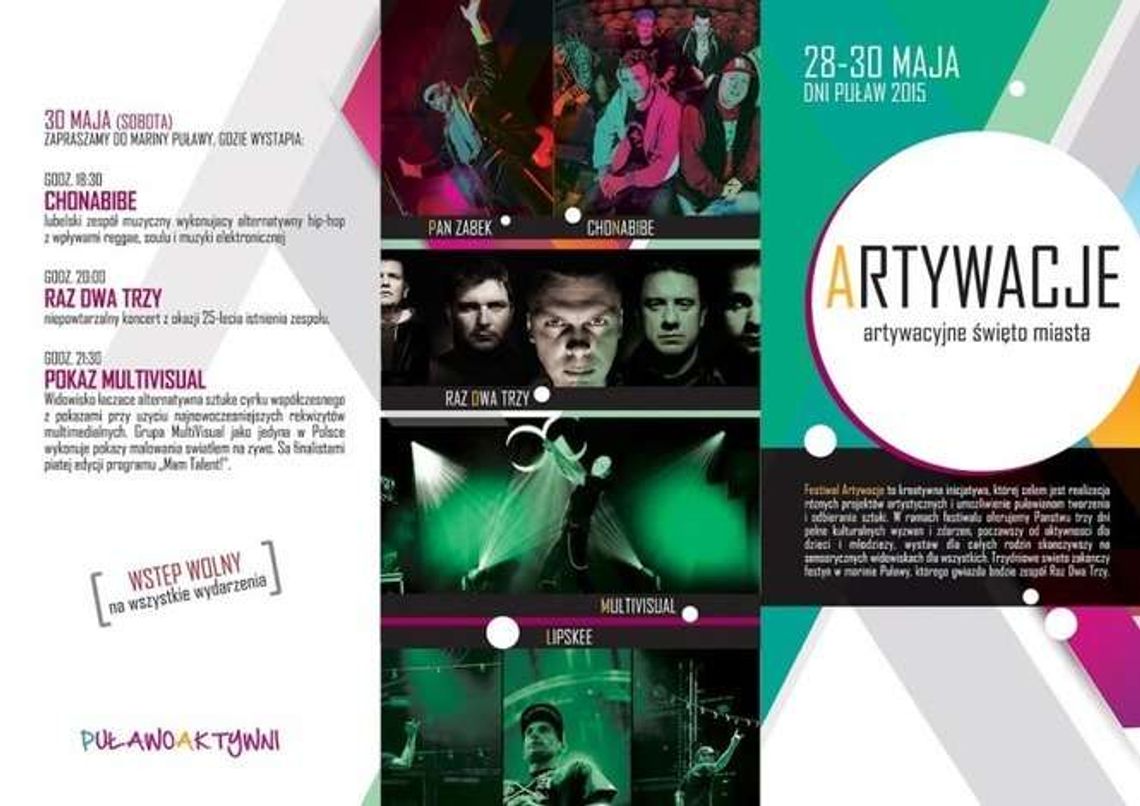 Dni Puław i Festiwal Artywacje: koncerty, warsztaty, wystawy (program) Dni Puław i Festiwal Artywacje: koncerty, warsztaty, wystawy (program)