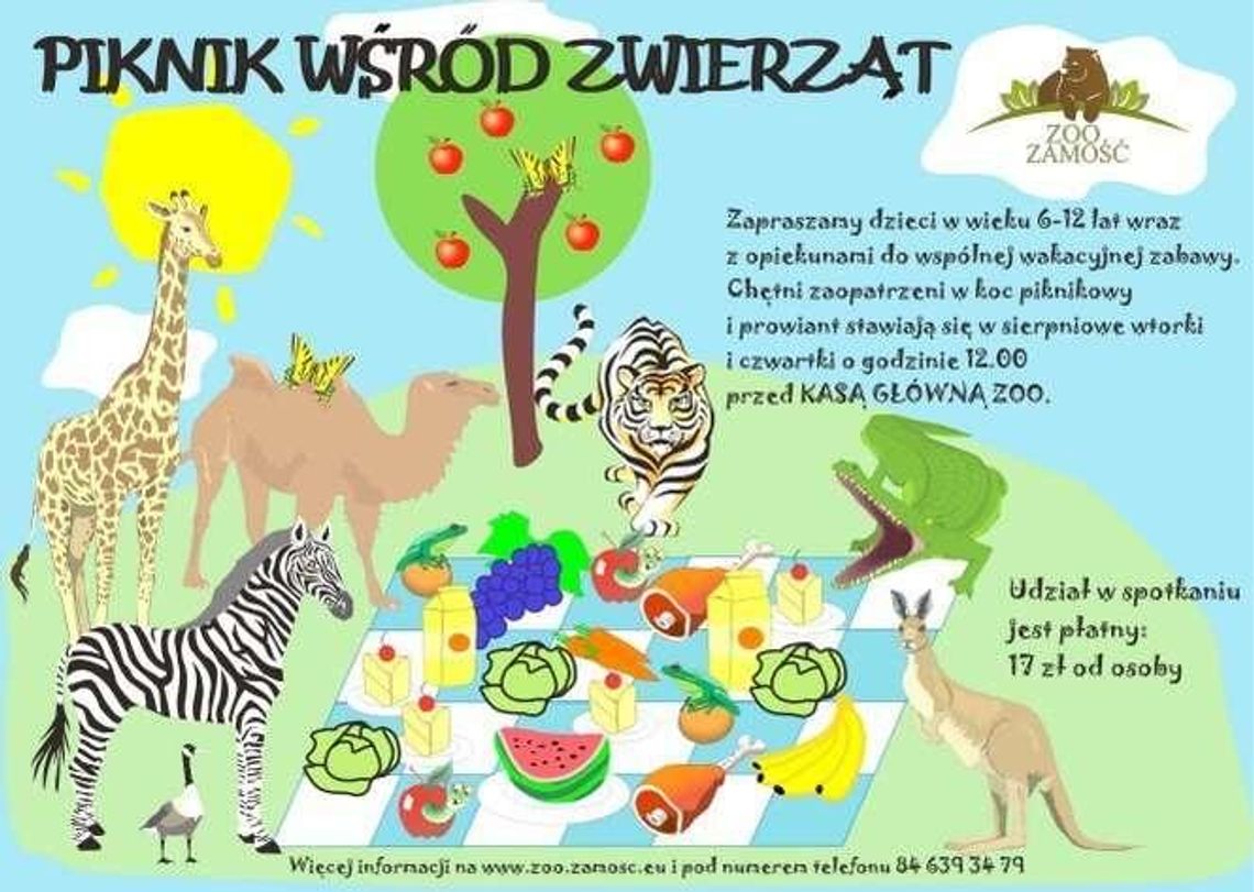 Do ZOO w Zamościu na wakacje. Zajęcia dla dzieci