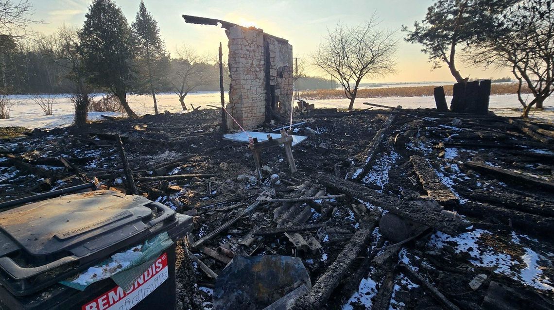 Dom spłonął doszczętnie. Ruszyła zbiórka dla pogorzelca z gminy Mełgiew