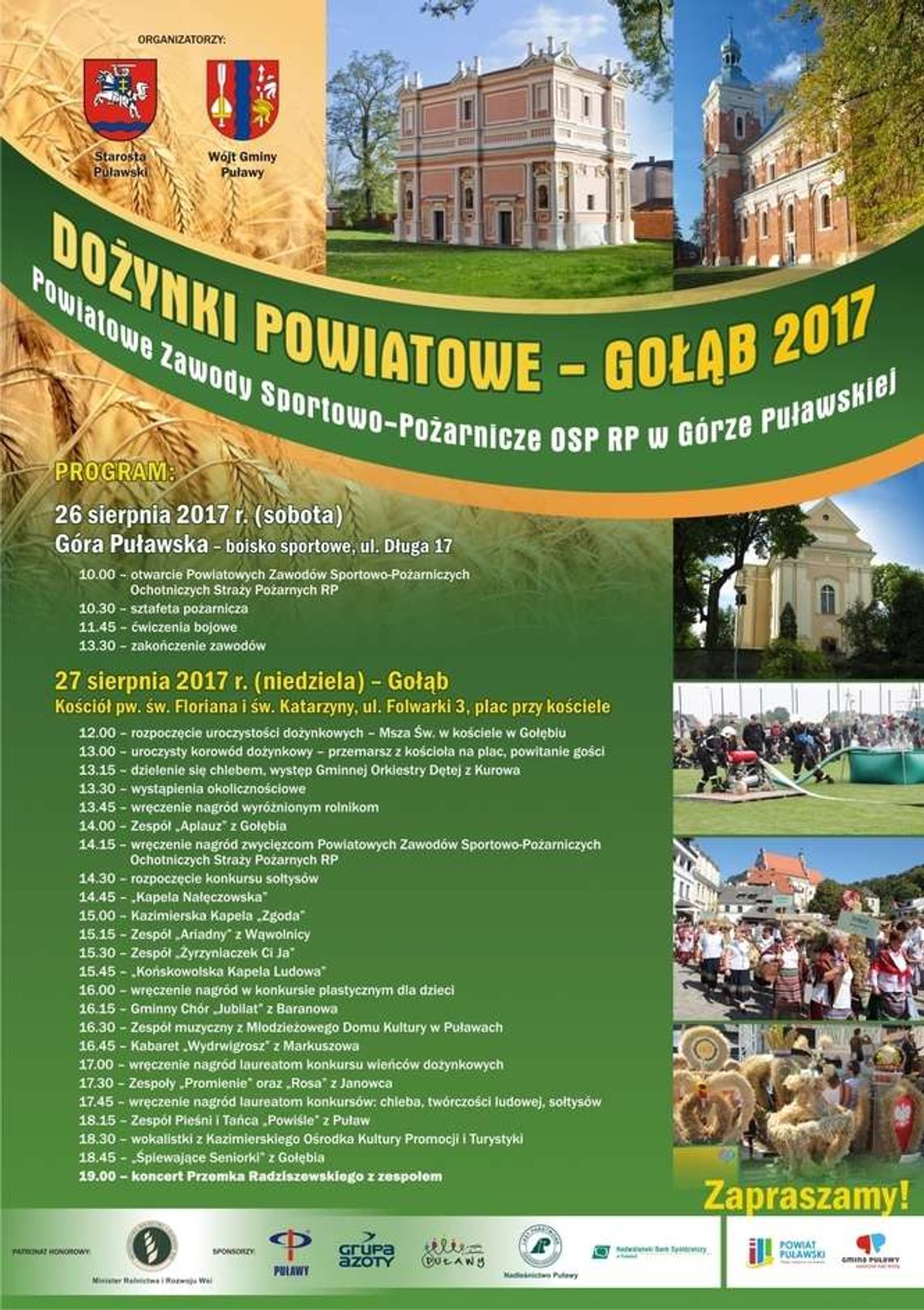 Dożynki Powiatowe w Górze Puławskiej i Gołębiu