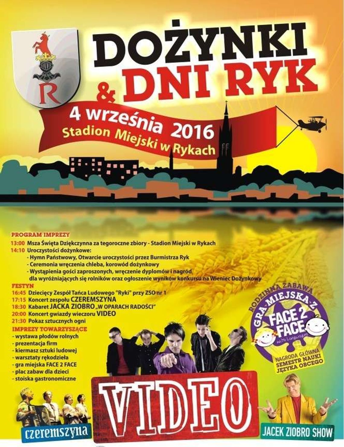 Dożynki w Rykach z zespołem Video