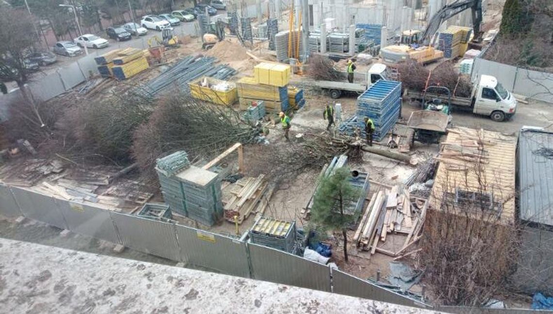 Drzewa padły, komisariat rośnie. Mieszkańcy: kto za to odpowie? Drzewa padły, komisariat rośnie. Mieszkańcy: kto za to odpowie?