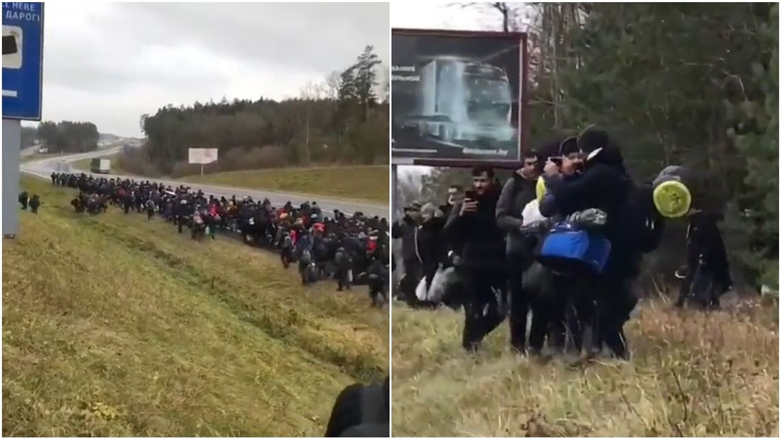 Duża grupa imigrantów zmierza w stronę granicy polsko-białoruskiej. Będą chcieli przejść siłowo? Duża grupa imigrantów zmierza w stronę granicy polsko-białoruskiej. Będą chcieli przejść siłowo?