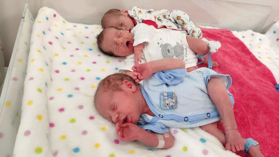 Dwóch braciszków i siostrzyczka. W szpitalu w Lublinie urodziły się trojaczki