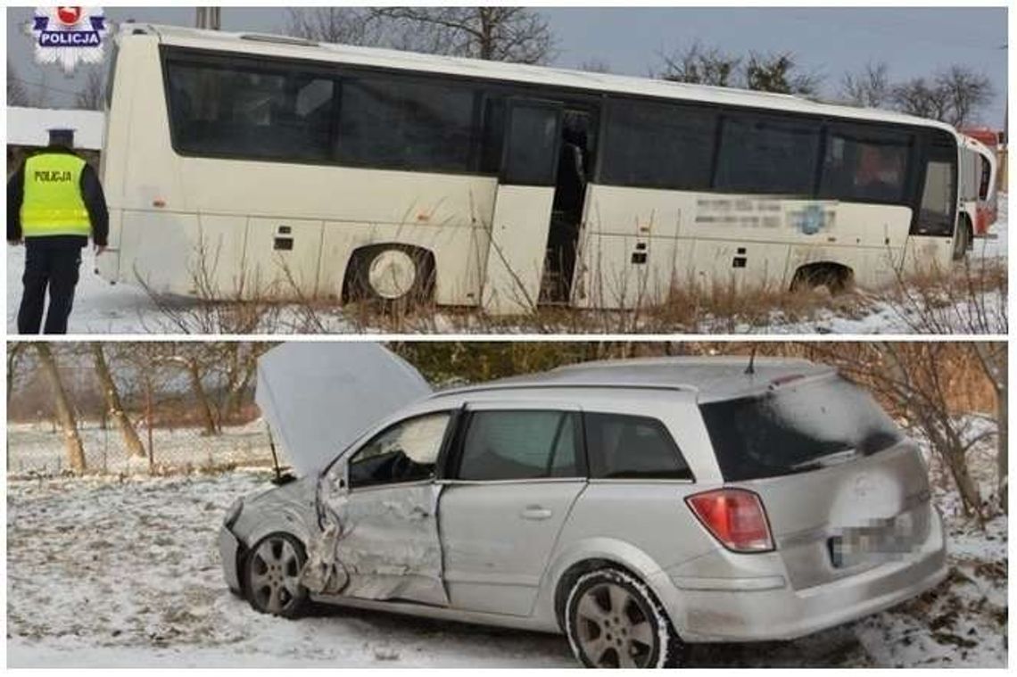Dzieci jechały do szkoły. W autobus uderzył samochód