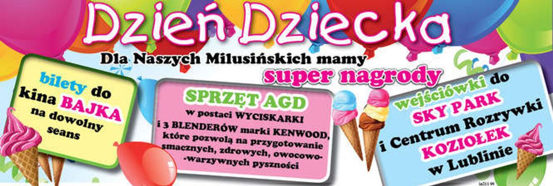 Dzień Dziecka. Wygraj bilet do kina, centrum rozrywki lub sprzęd AGD Dzień Dziecka. Wygraj bilet do kina, centrum rozrywki lub sprzęd AGD