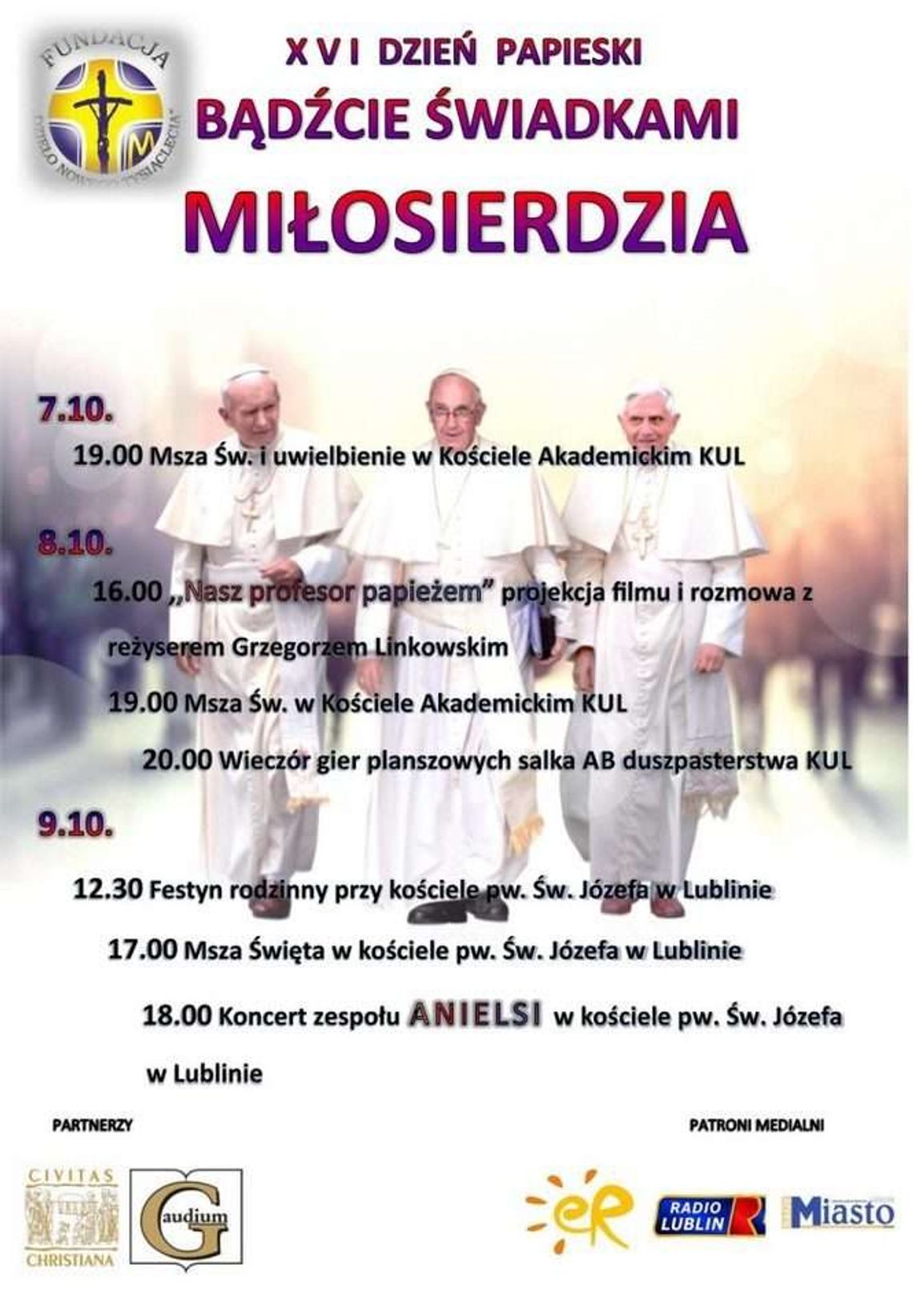 Dzień Papieski w Lublinie: Program wydarzeń