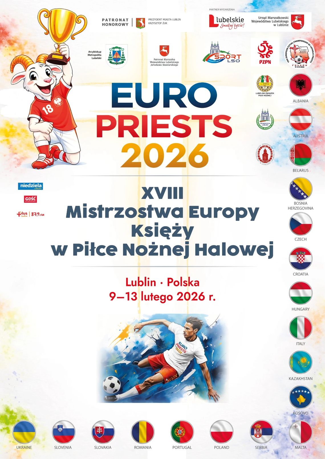 Dzisiaj w Lublinie startują Mistrzostwa Europy Księży w Piłce Halowej