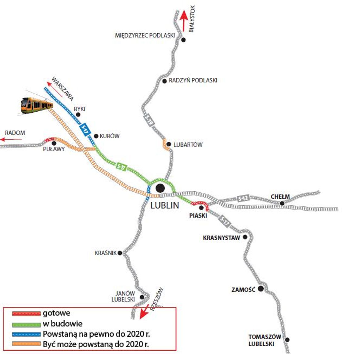 Ekspresówka do Warszawy i obwodnica Lublina niezagrożone