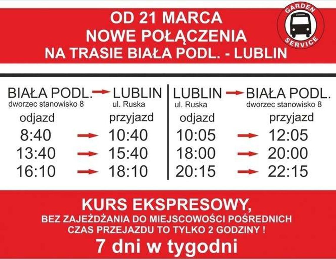 Ekspresowo z Białej Podlaskiej do Lublina