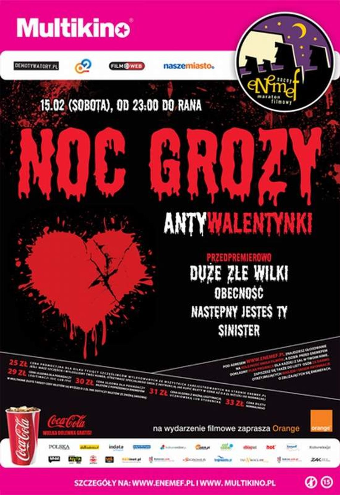 ENEMEF: Noc Grozy (Antywalentynki) w Multikinie
