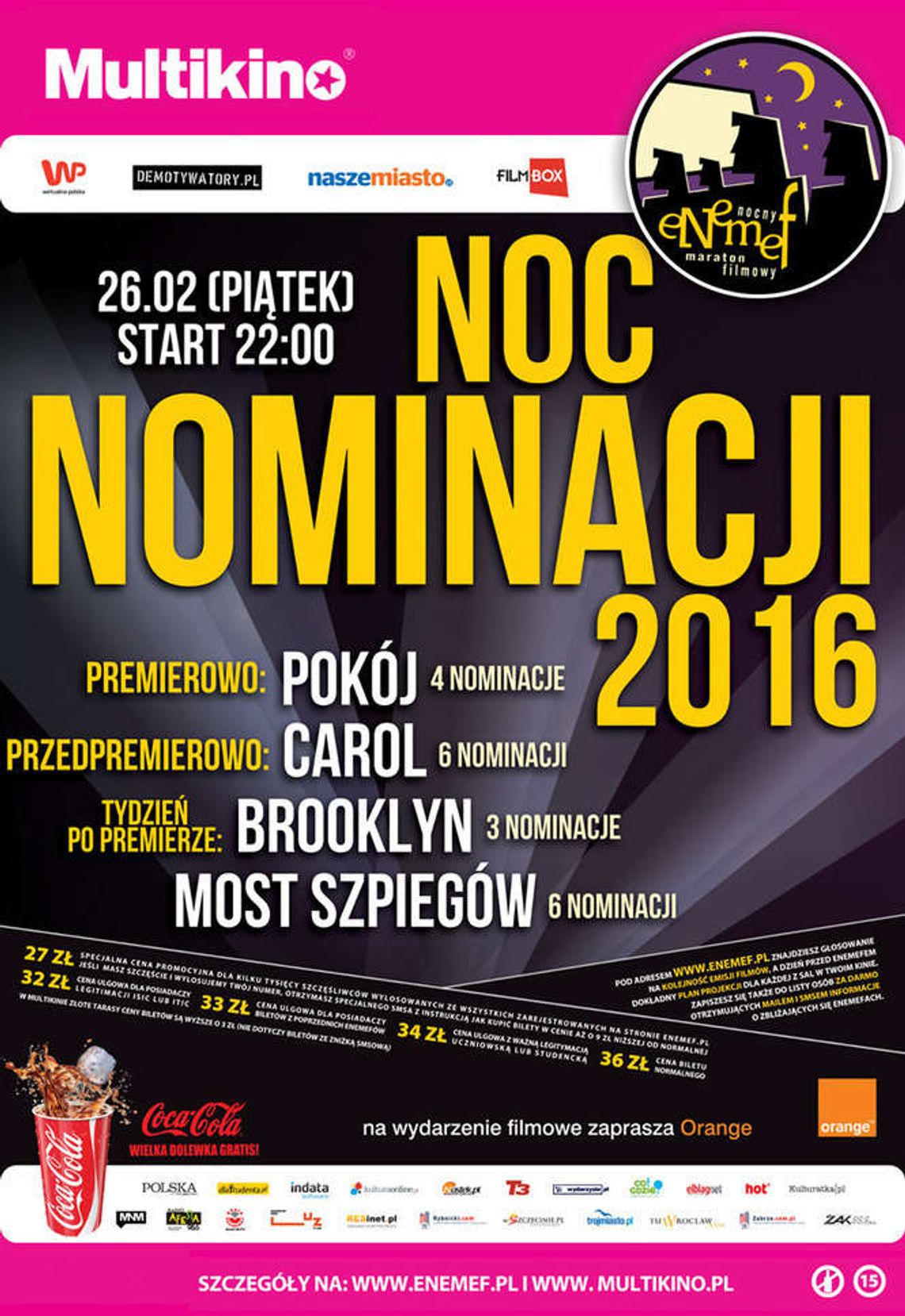 ENEMEF: Noc Nominacji 2016 w Multikinie