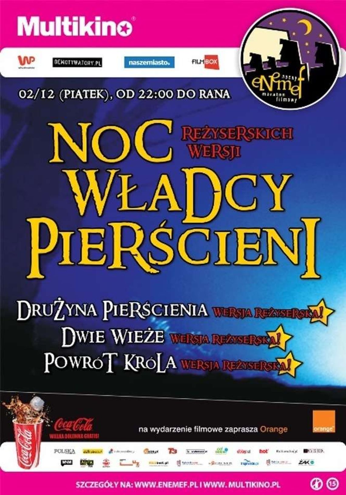 ENEMEF: Noc reżyserskich "Władcy Pierścieni" w Multikinie