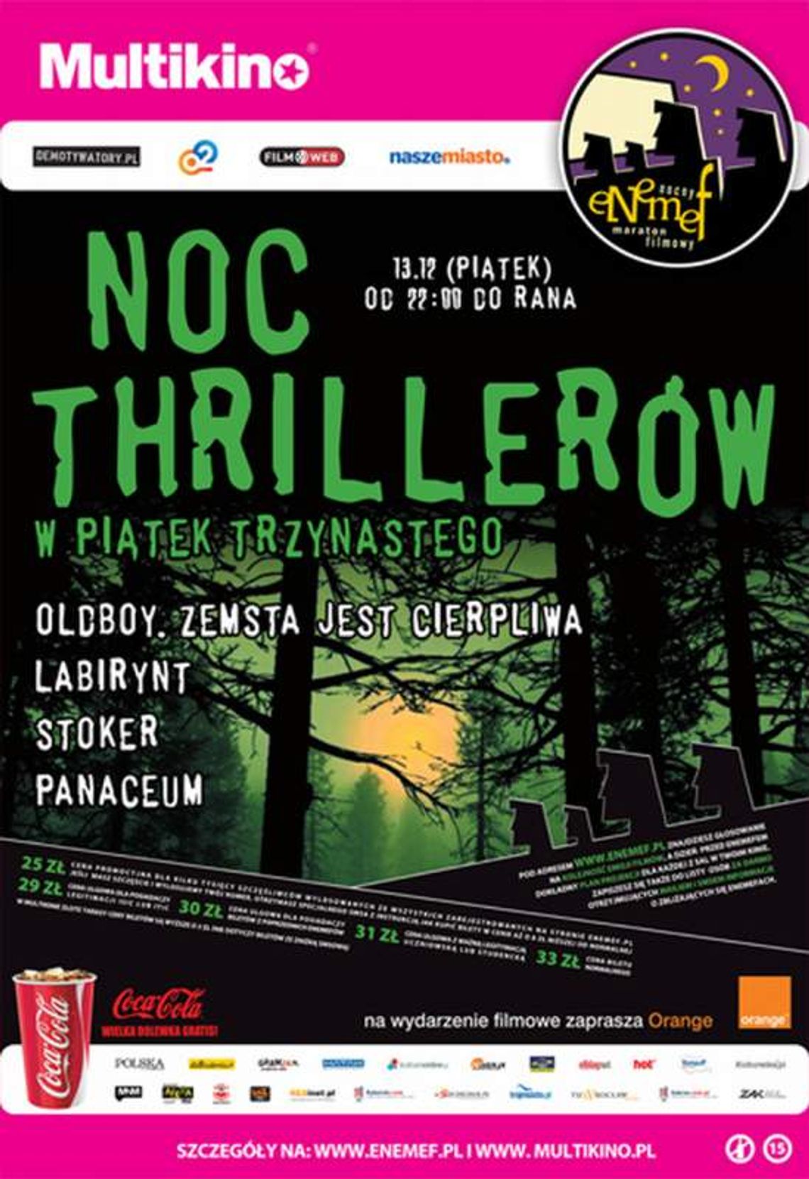 \"ENEMEF: Noc Thrillerów\" w Multikinie. Wygraj wejściówkę