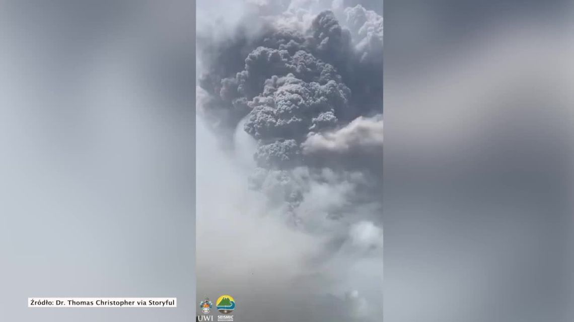 Erupcja wulkanu na karaibskiej wyspie Saint Vincent. Pierwsza od ponad czterech dekad