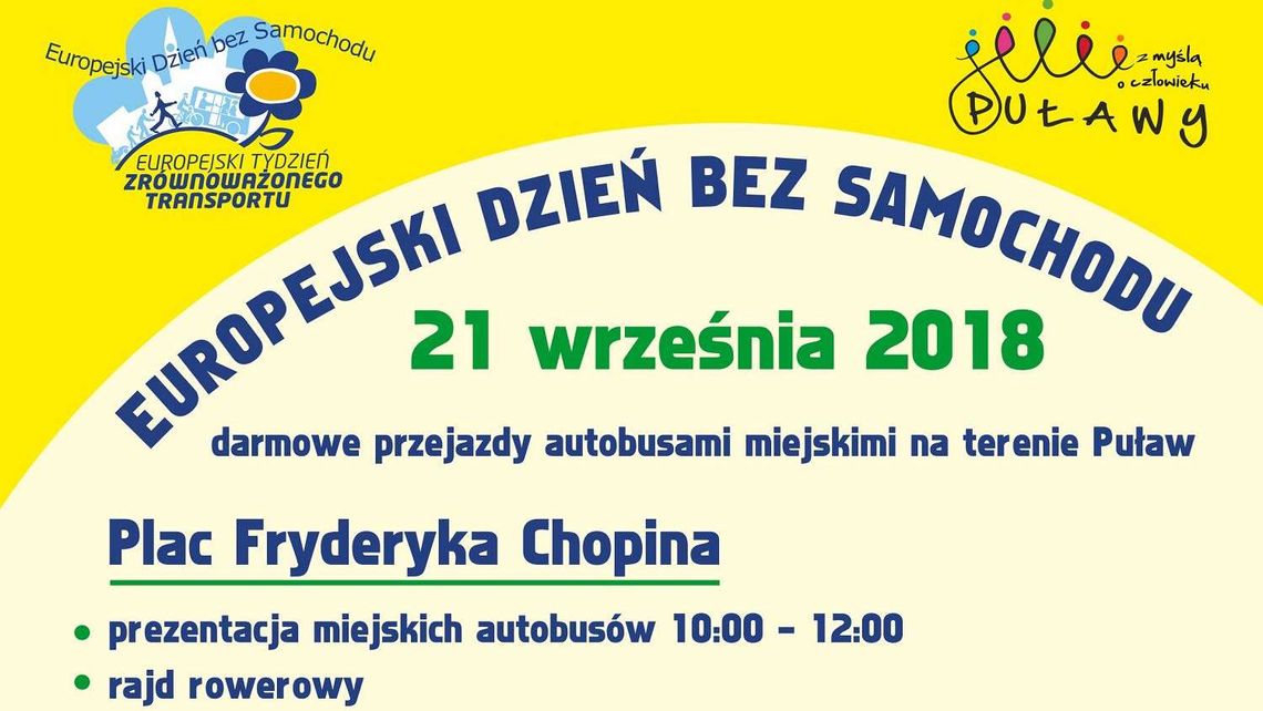 Europejski Dzień Bez Samochodu w Puławach