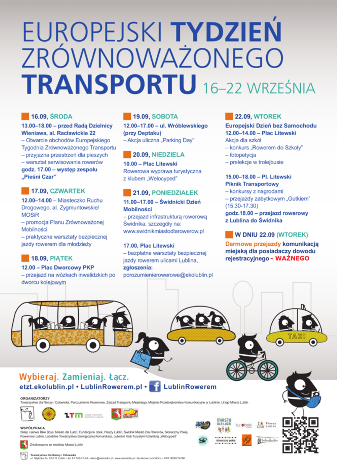 Europejski Tydzień Zrównoważonego Transportu w Lublinie. Program wydarzeń