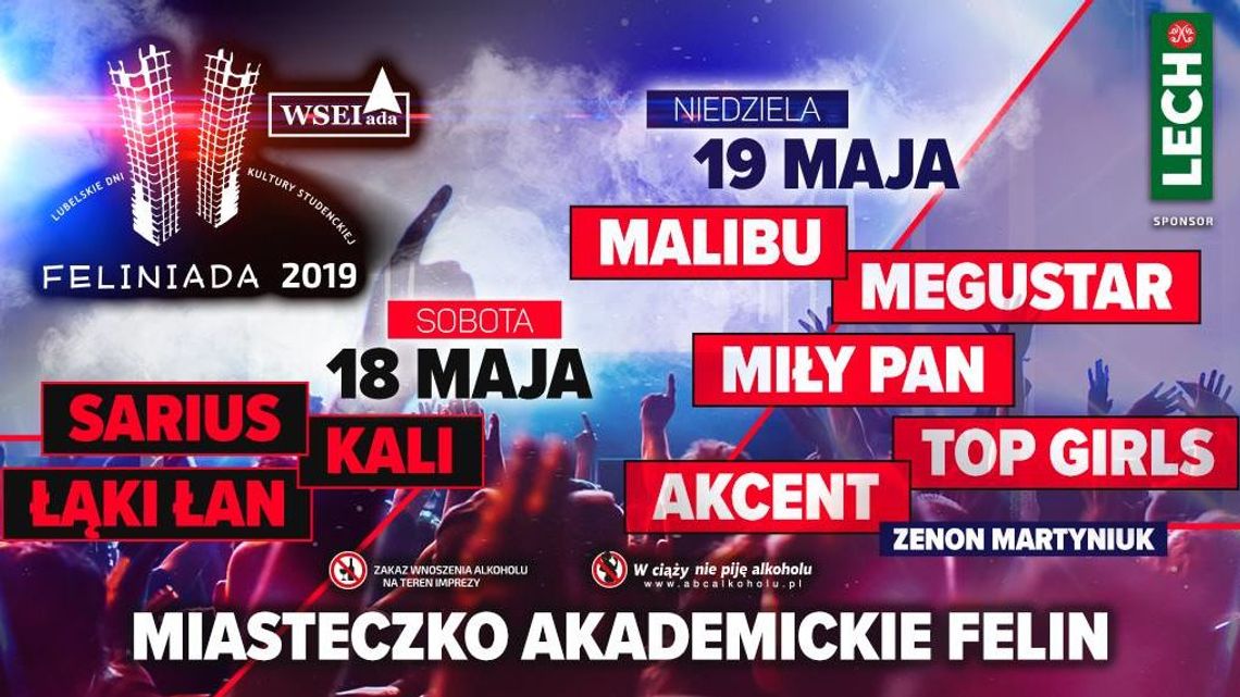 Feliniada i WSEIada 2019: Co będzie się działo? Program i atrakcje imprezy
