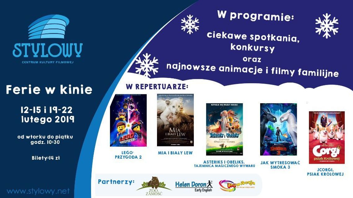 Ferie 2019 w kinie Stylowy w Zamościu