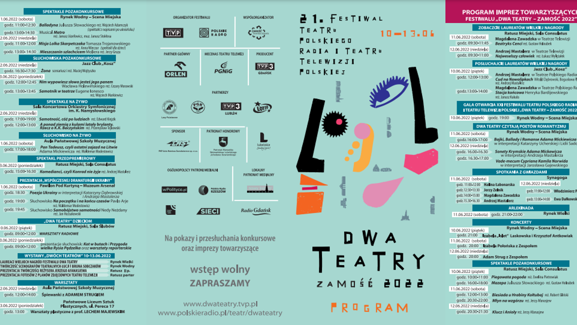 Festiwal „Dwa Teatry” 2022 w Zamościu. Program