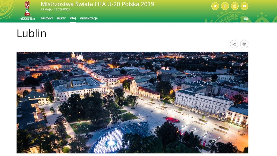 FIFA promuje Lublin z okazji Mistrzostw Świata U-20. "Stylowe restauracje i kawiarnie..."