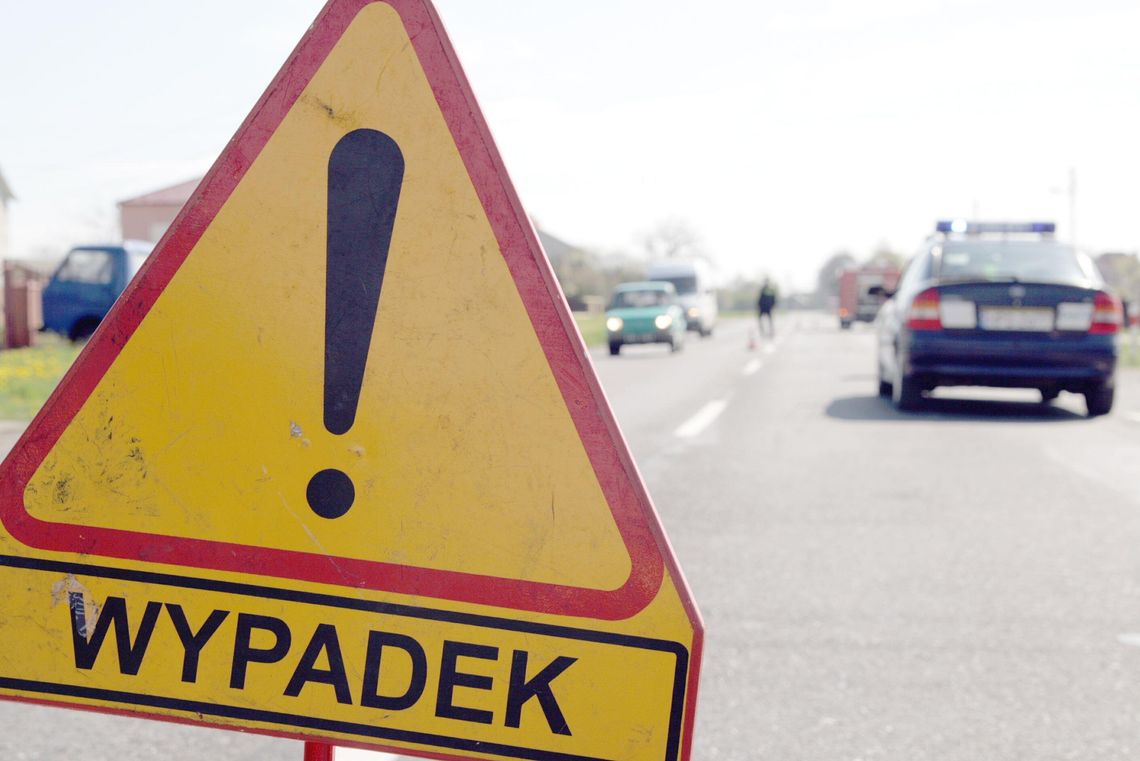 Frampol: Kierowca wjechal do rowu. Auto dachowało