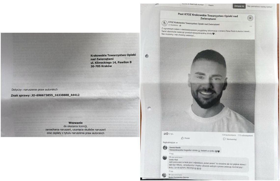 Fundacje dostały wezwania do zapłaty za zdjęcie zmarłego posła. „Gdzie tu zwykła ludzka przyzwoitość?”