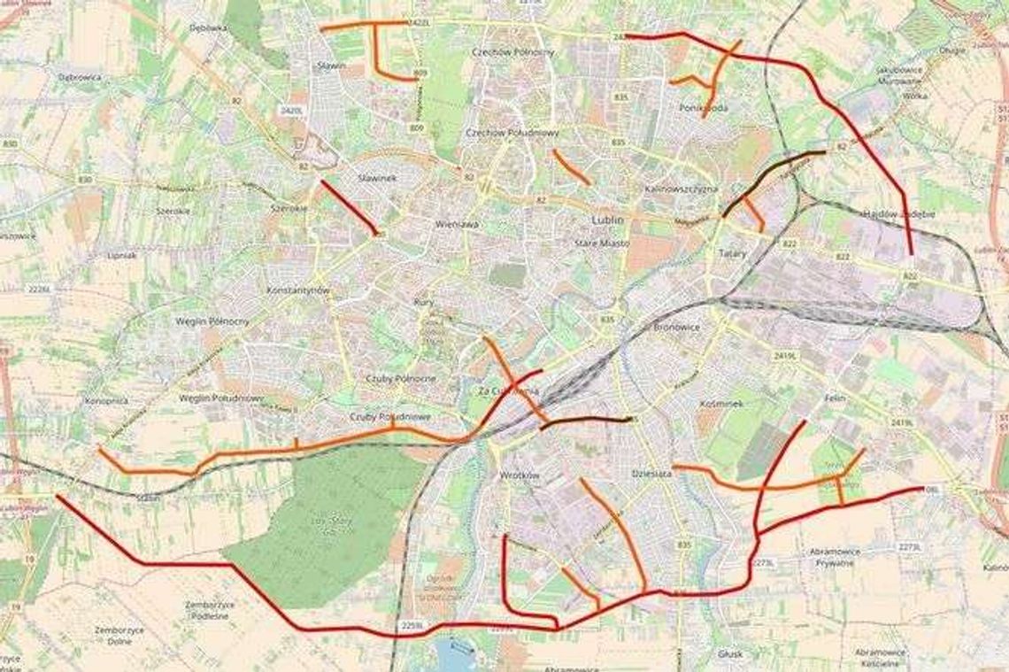Gdzie powstaną nowe drogi w Lublinie? [mapa]