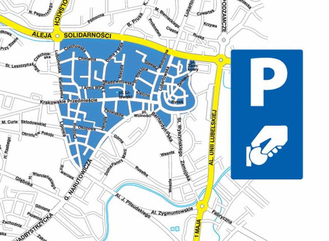 Gdzie strefa płatnego parkowania w Lublinie? 90 miejsc