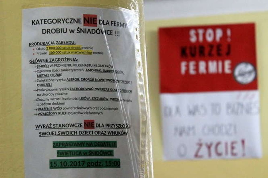 Gmina Baranów: Mieszkańcy Śniadówki poczekają na decyzję o kurnikach