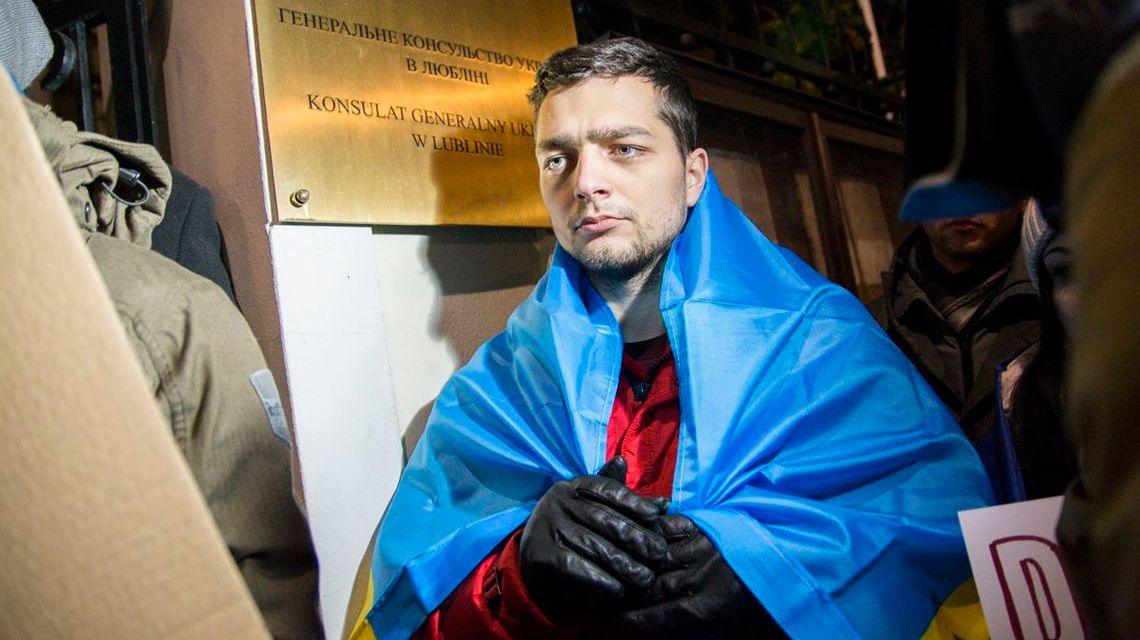 Gorąco na Ukrainie. Manifestacja pod konsulatem w Lublinie [wideo, zdjęcia]