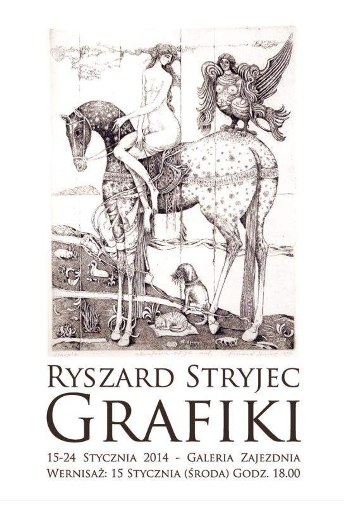 Grafiki Ryszarda Stryjca w Galerii Zajezdnia