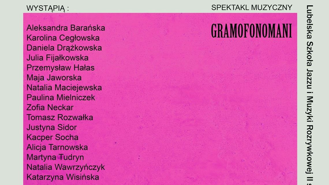 "Gramofonomani" - muzyczny spektakl w Centrum Kultury 