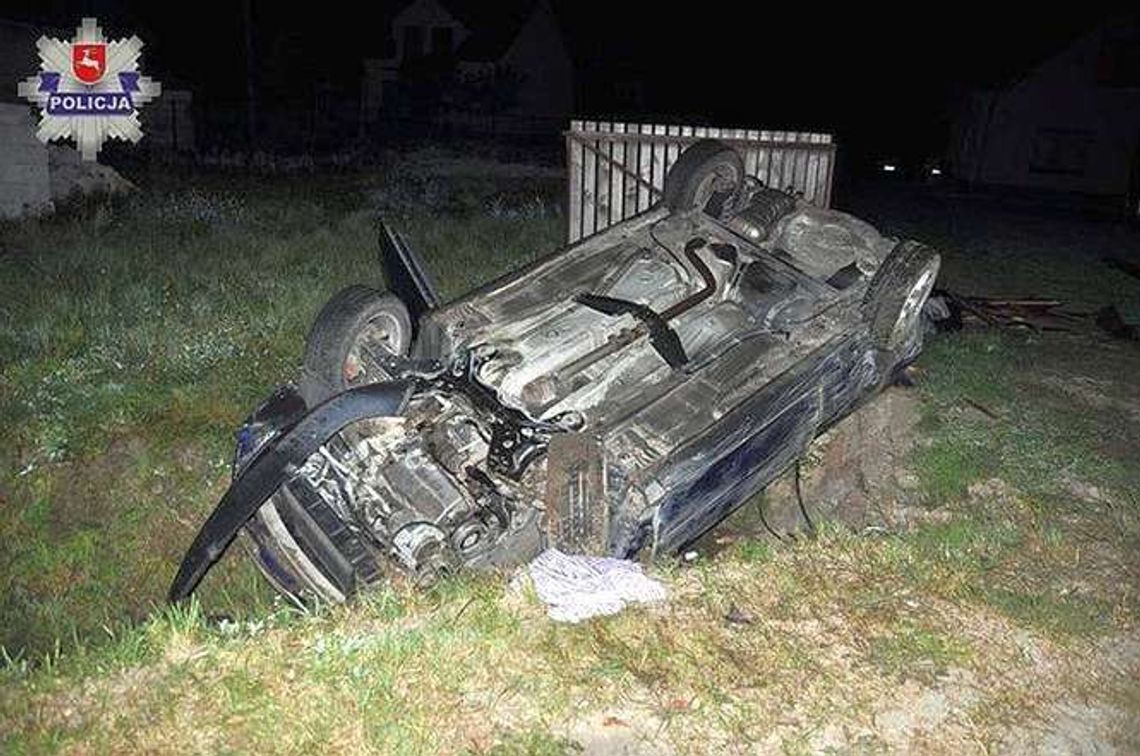 Gromada. Pijany kierowca skończył podróż w rowie