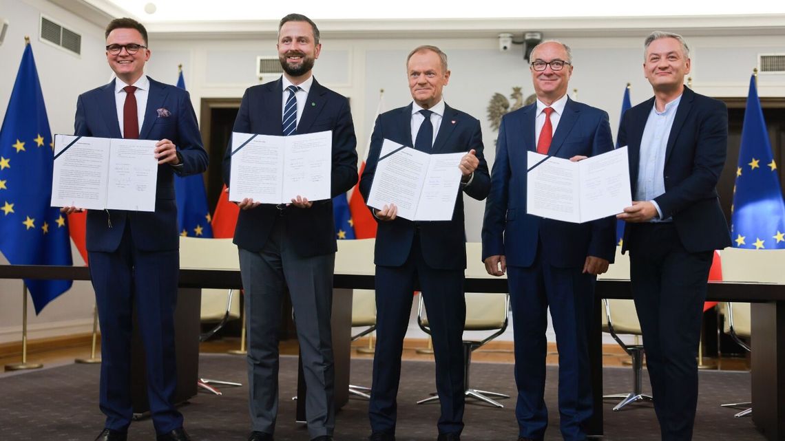 „Grunt do bezpiecznej zmiany”. Liderzy opozycji podpisali umowę koalicyjną 