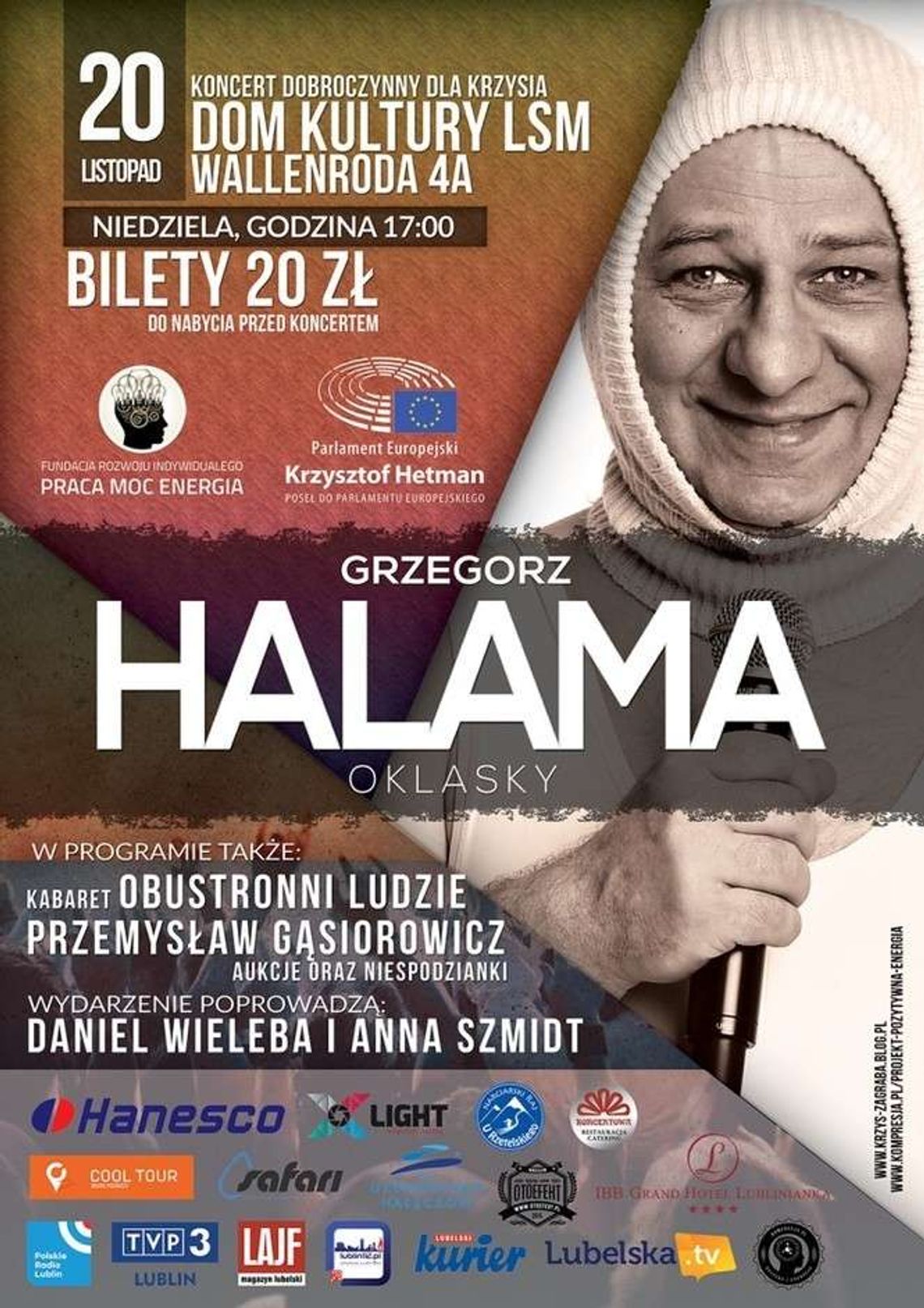 Grzegorz Halama w koncercie dobroczynnym dla Krzysia